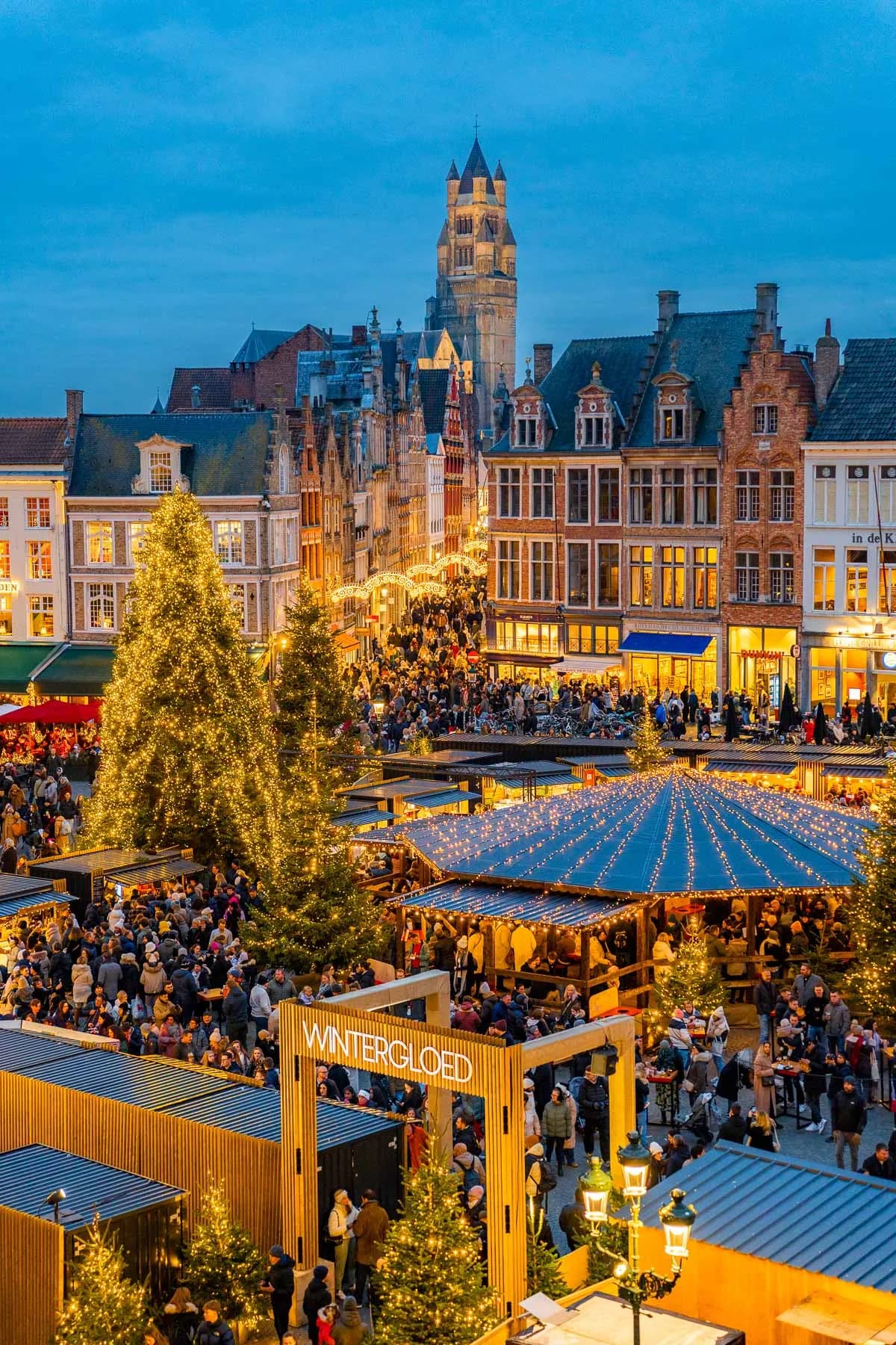 Bruges, Belgium, christmas market in